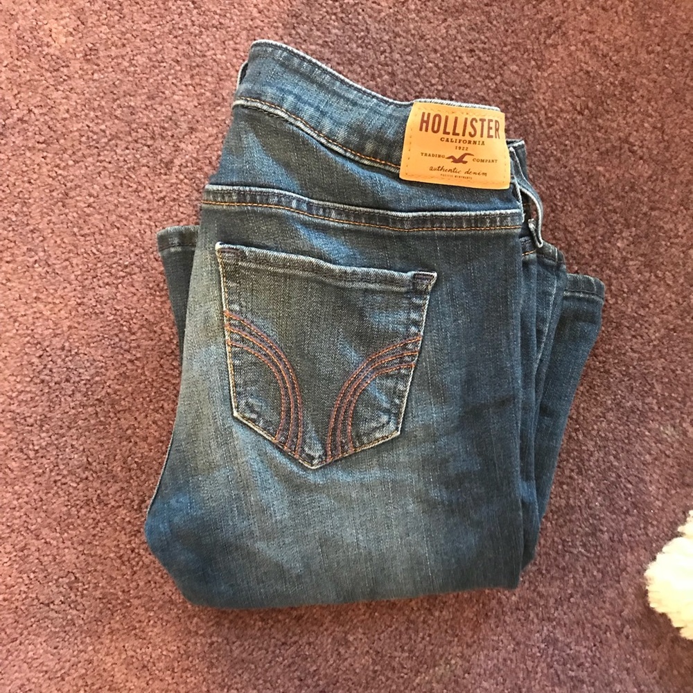 Hollister flared lightly destroyed jeans